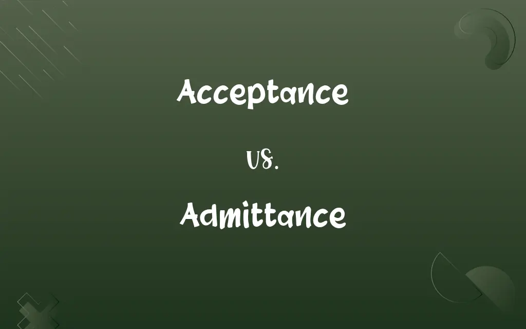 Acceptance vs. Admittance