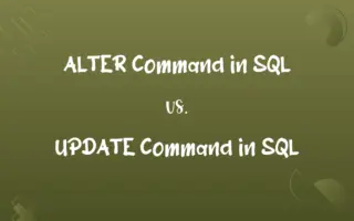 ALTER Command in SQL vs. UPDATE Command in SQL