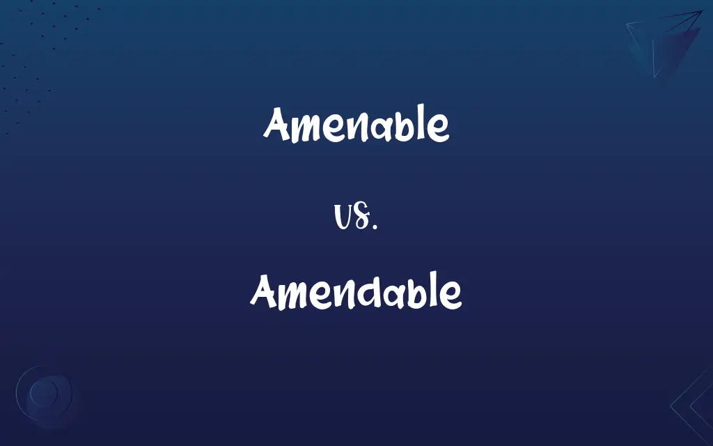 Amenable vs. Amendable