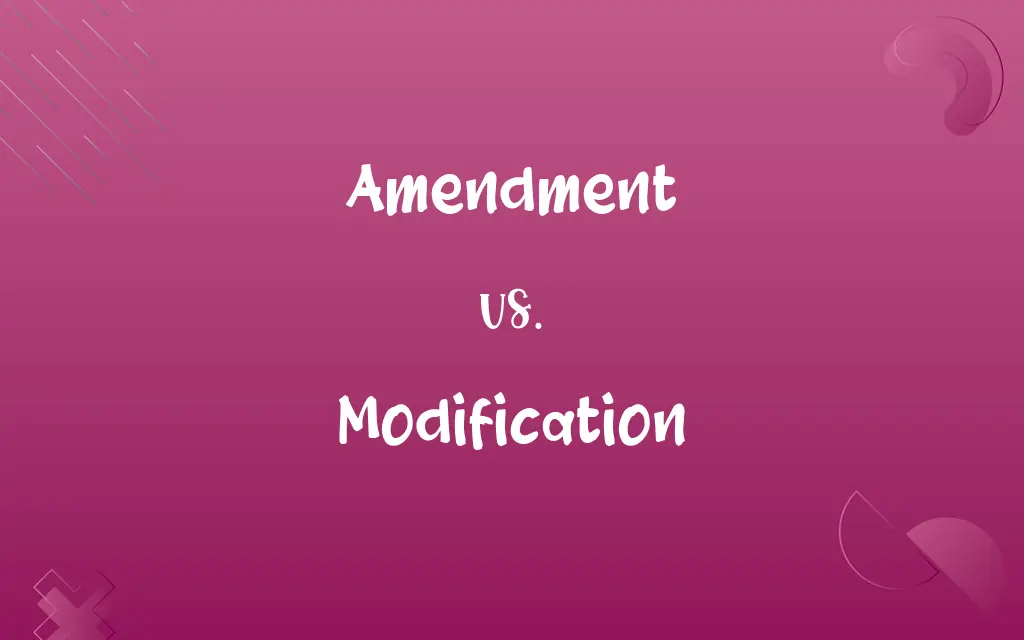 Amendment vs. Modification