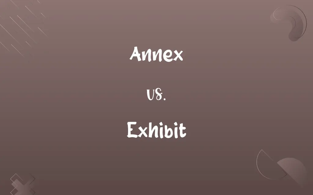 Annex vs. Exhibit