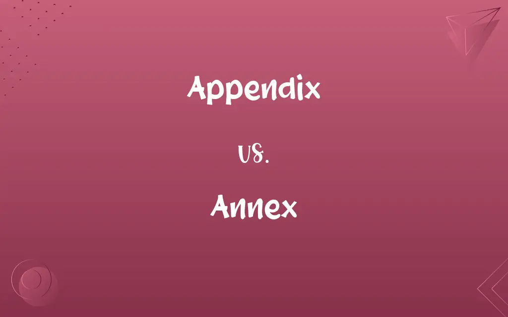 Appendix vs. Annex