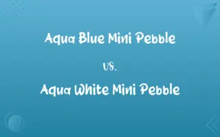 Aqua Blue Mini Pebble vs. Aqua White Mini Pebble