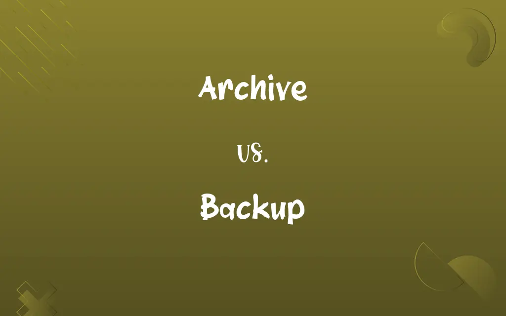 Archive vs. Backup