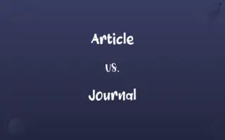 Article vs. Journal