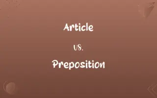 Article vs. Preposition