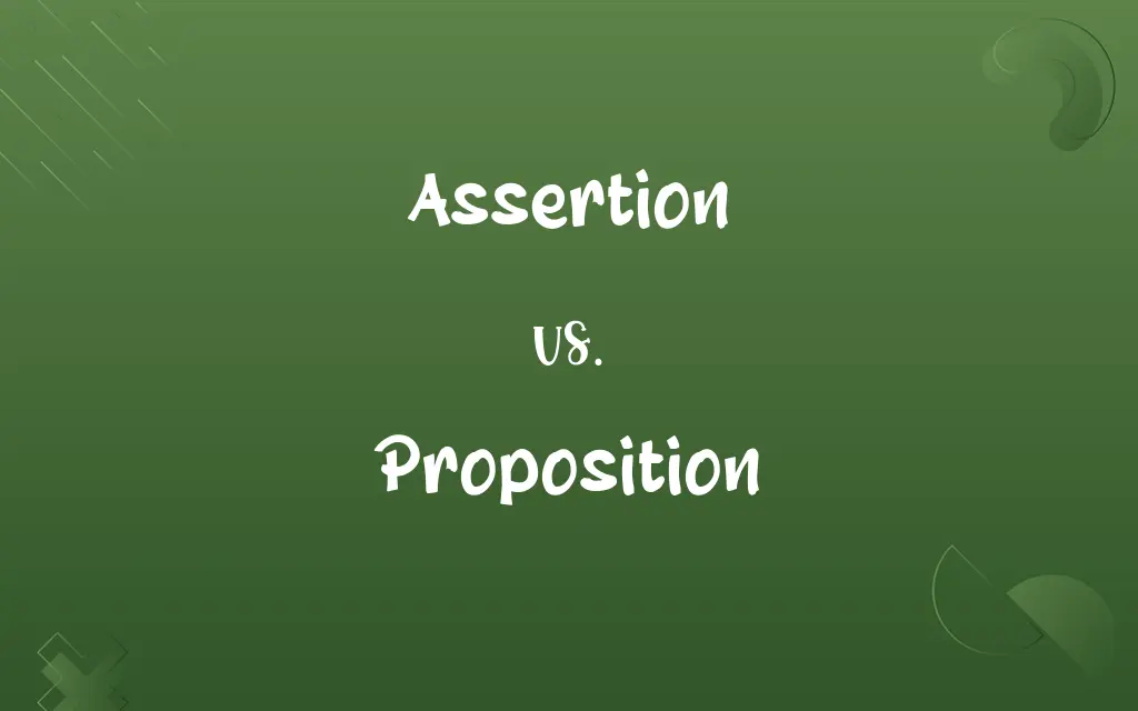 Assertion vs. Proposition