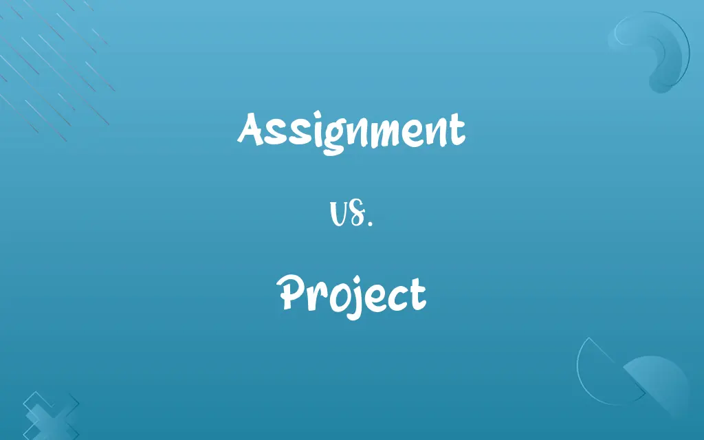 school assignment and project difference
