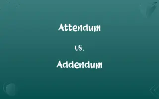 Attendum vs. Addendum