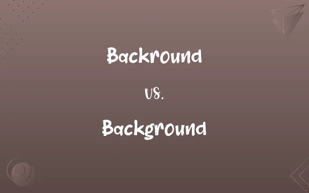 Backround vs. Background