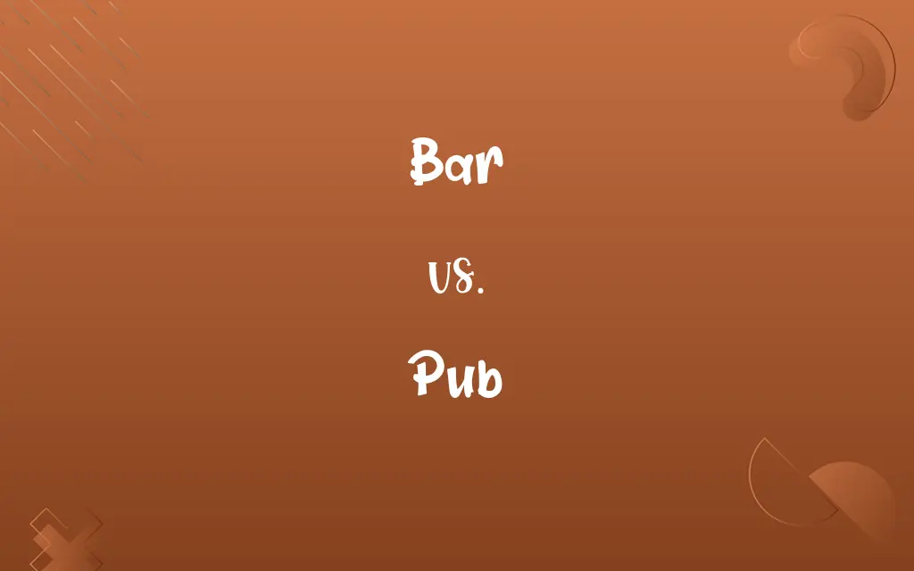 Bar vs. Pub
