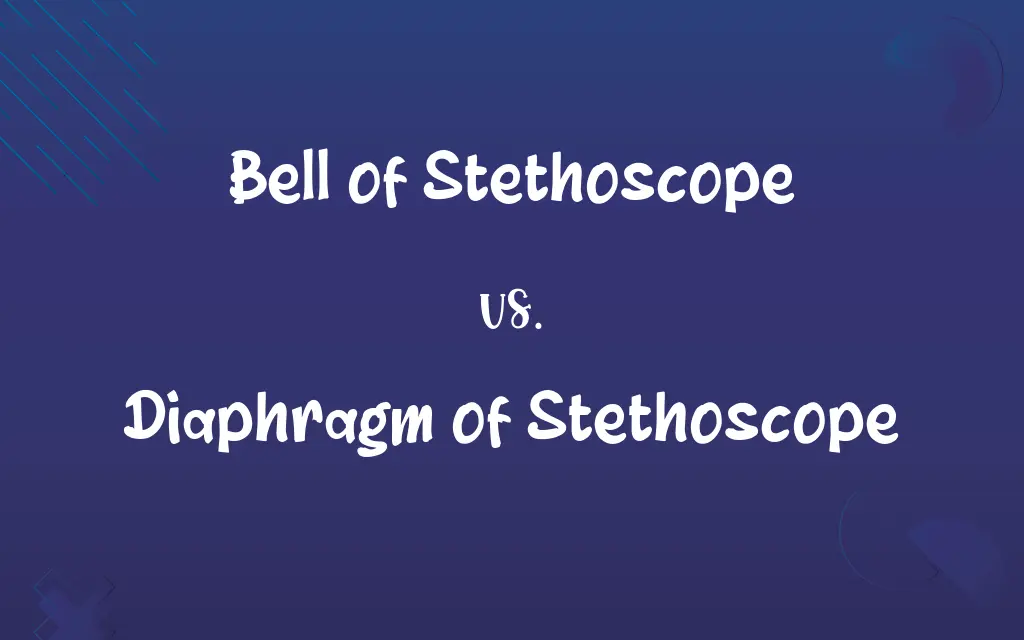 Bell of Stethoscope vs. Diaphragm of Stethoscope