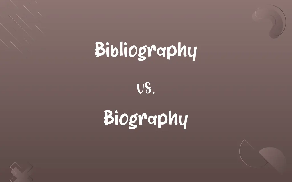 what is the difference in bibliography and biography