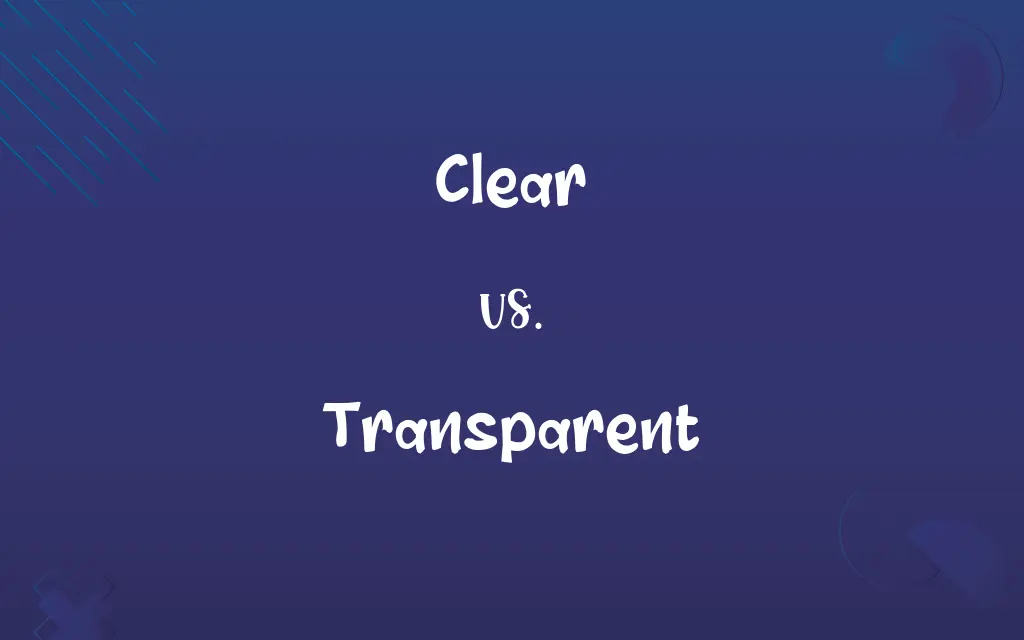 Clear vs. Transparent