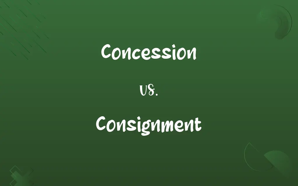 Concession vs. Consignment
