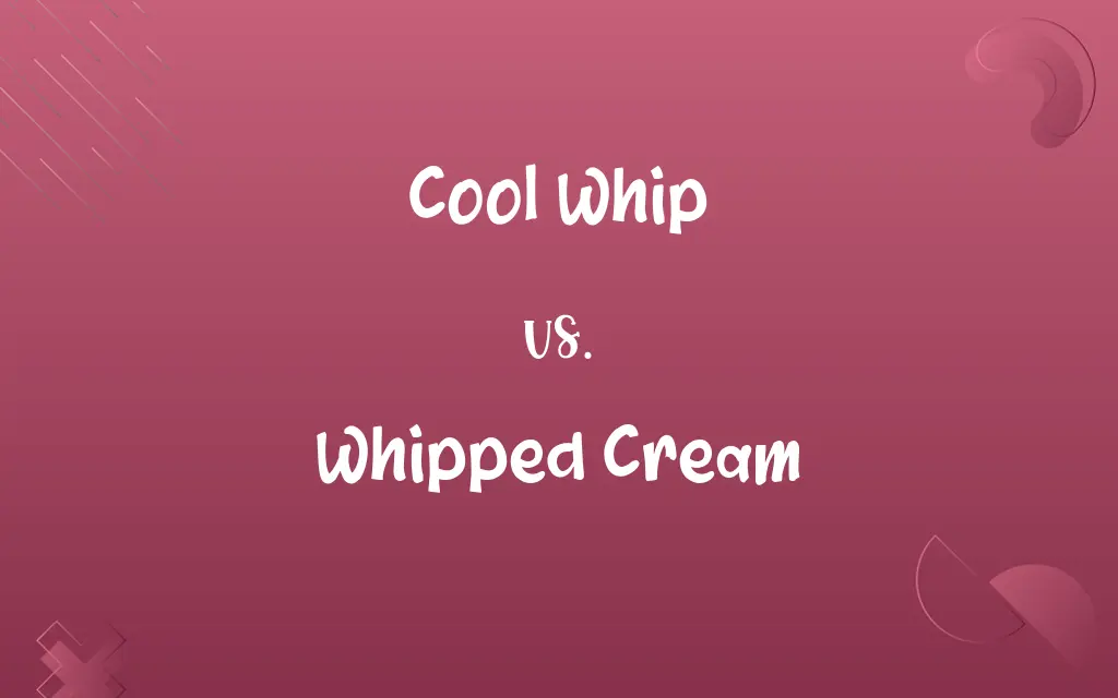 Cool Whip vs. Whipped Cream