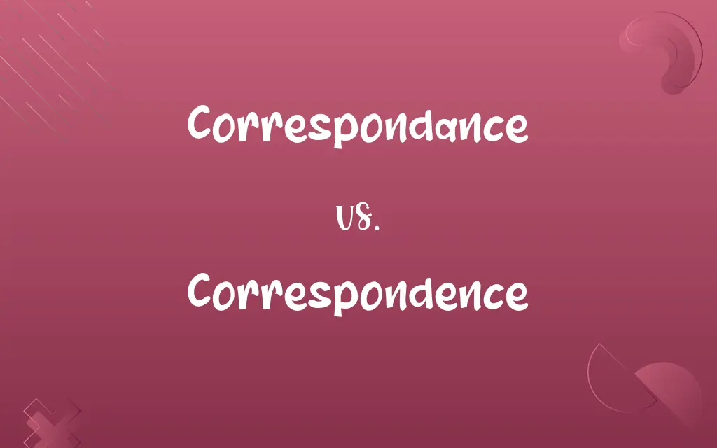 Correspondance vs. Correspondence