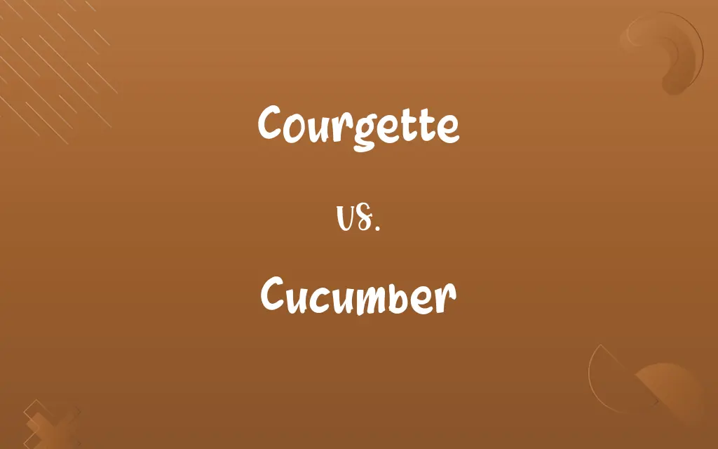 Courgette vs. Cucumber