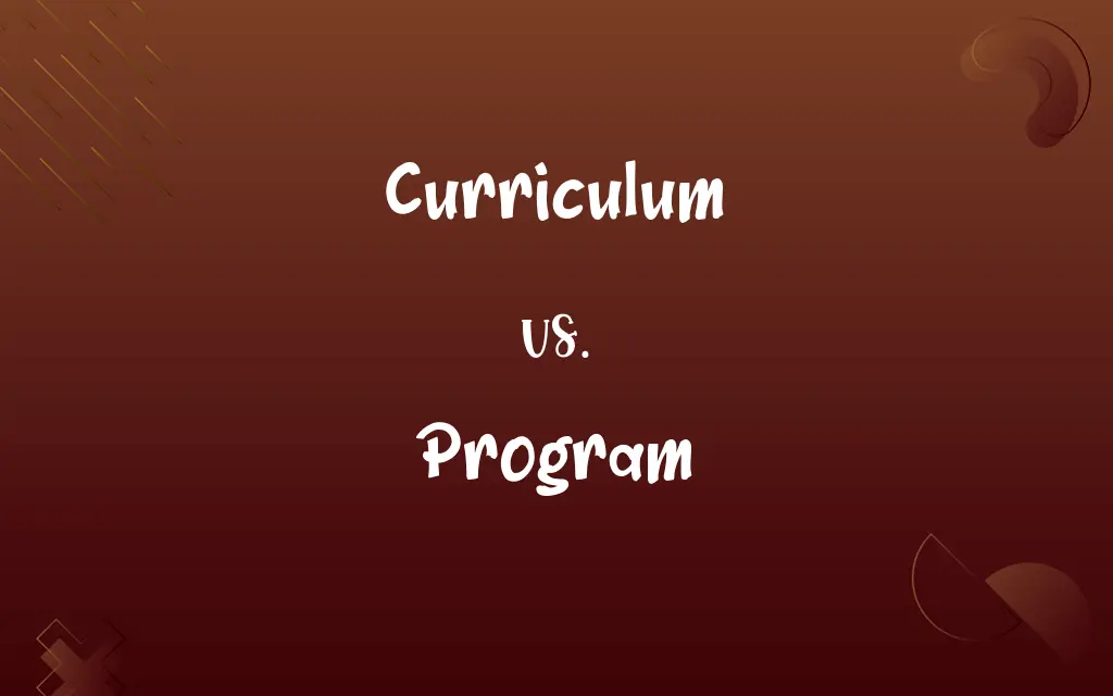 Curriculum vs. Program
