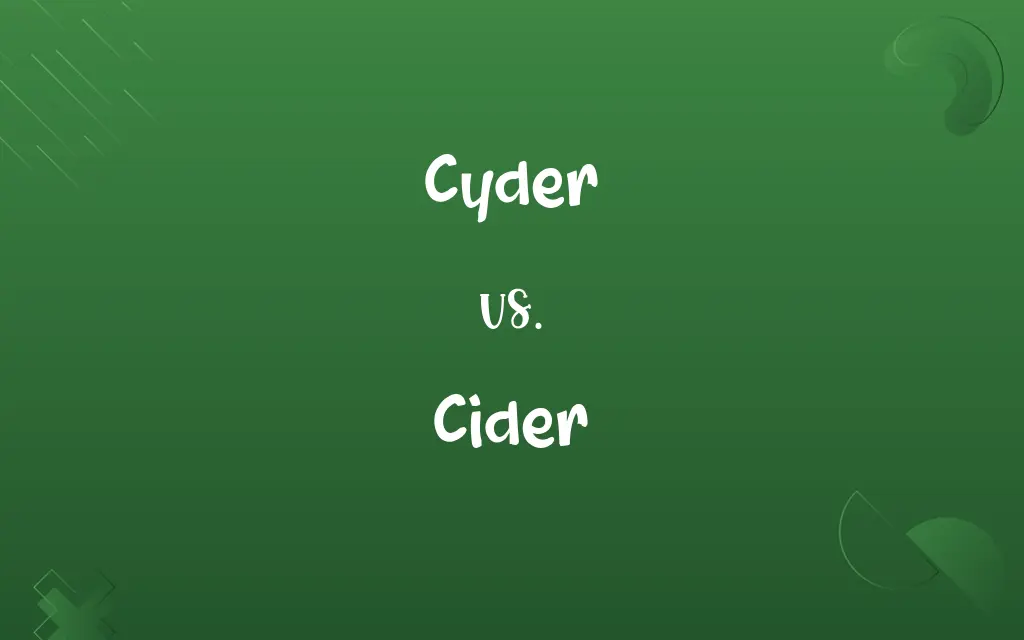 Cyder vs. Cider