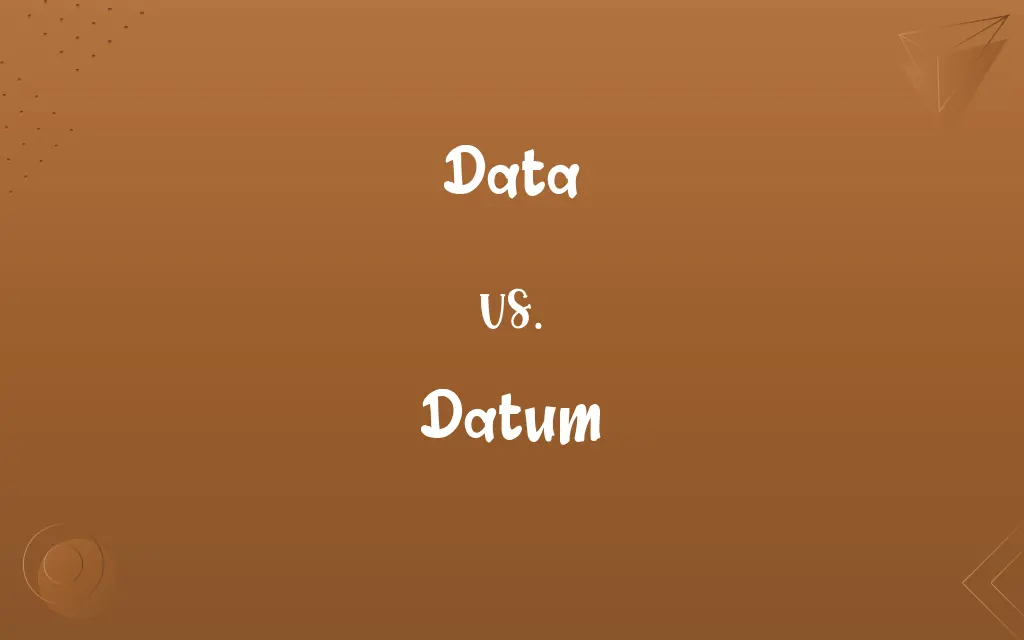 Data vs. Datum