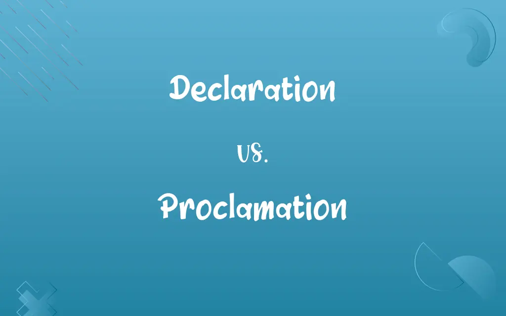Declaration vs. Proclamation