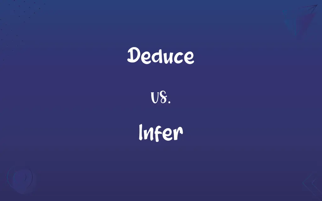 Deduce vs. Infer