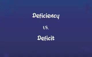 Deficiency vs. Deficit