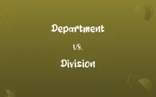 Department vs. Division