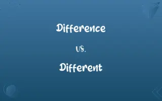 Difference vs. Different