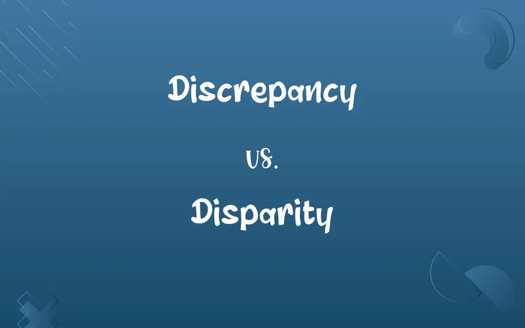 Discrepancy vs. Disparity