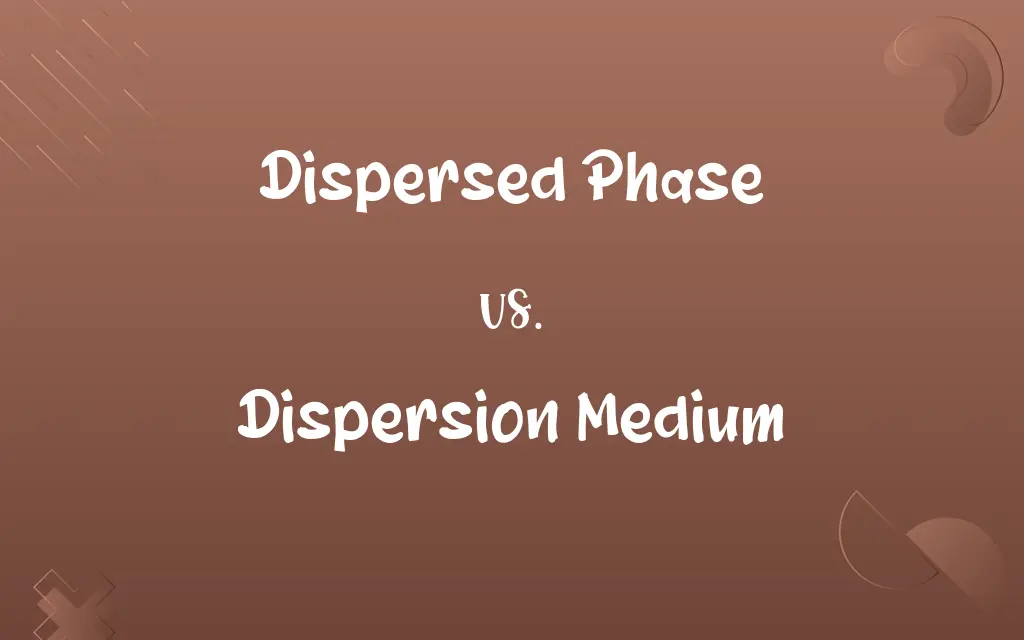 Dispersed Phase vs. Dispersion Medium