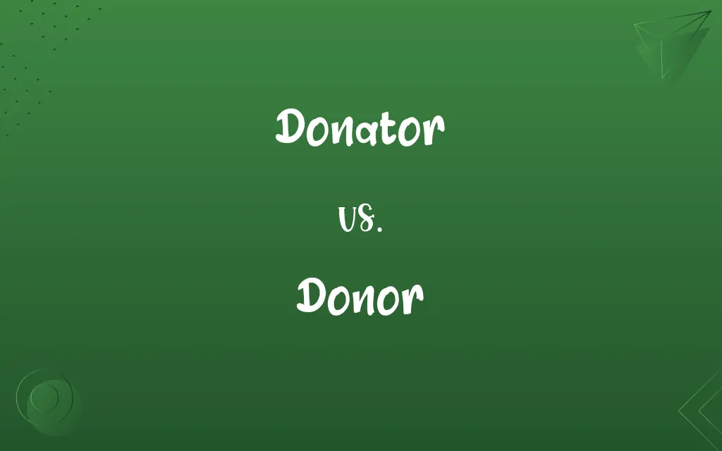 Donator vs. Donor