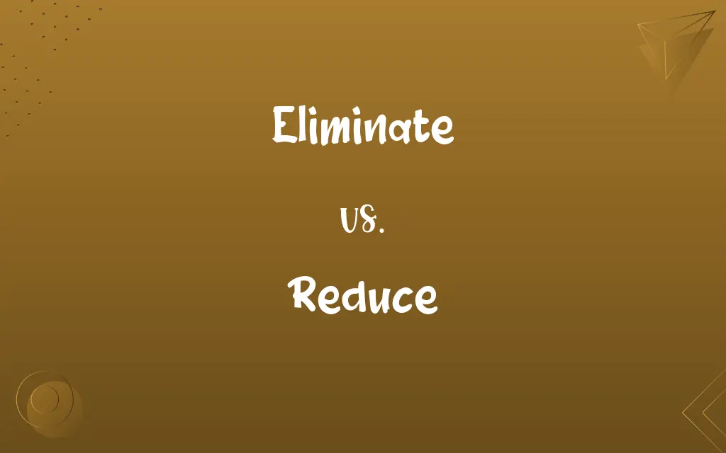 Eliminate vs. Reduce