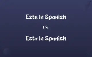 Este In Spanish vs. Esta In Spanish