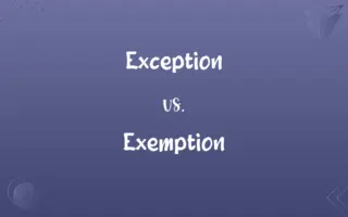 Exception vs. Exemption