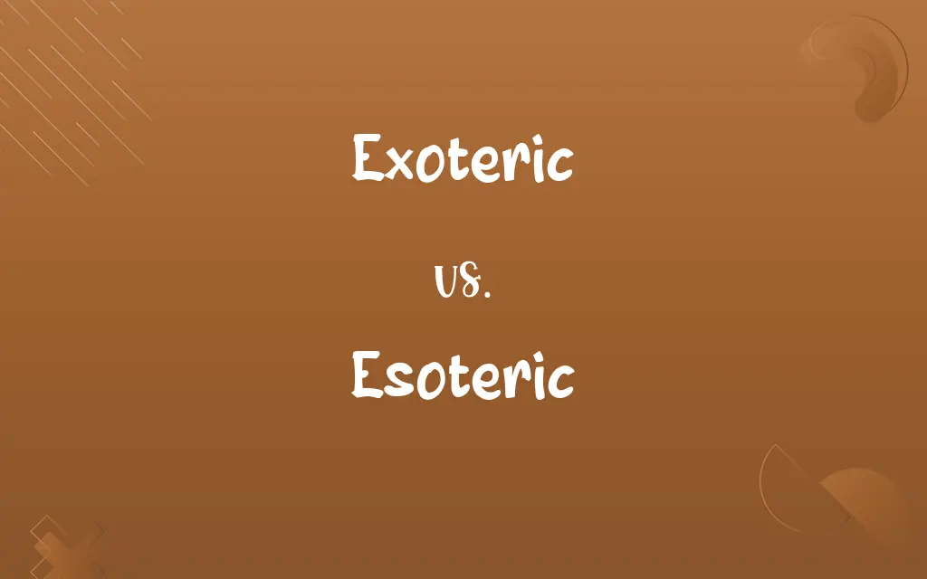 Exoteric vs. Esoteric