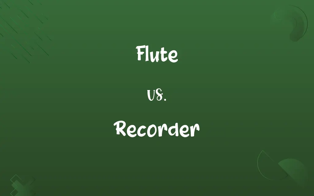Flute vs. Recorder