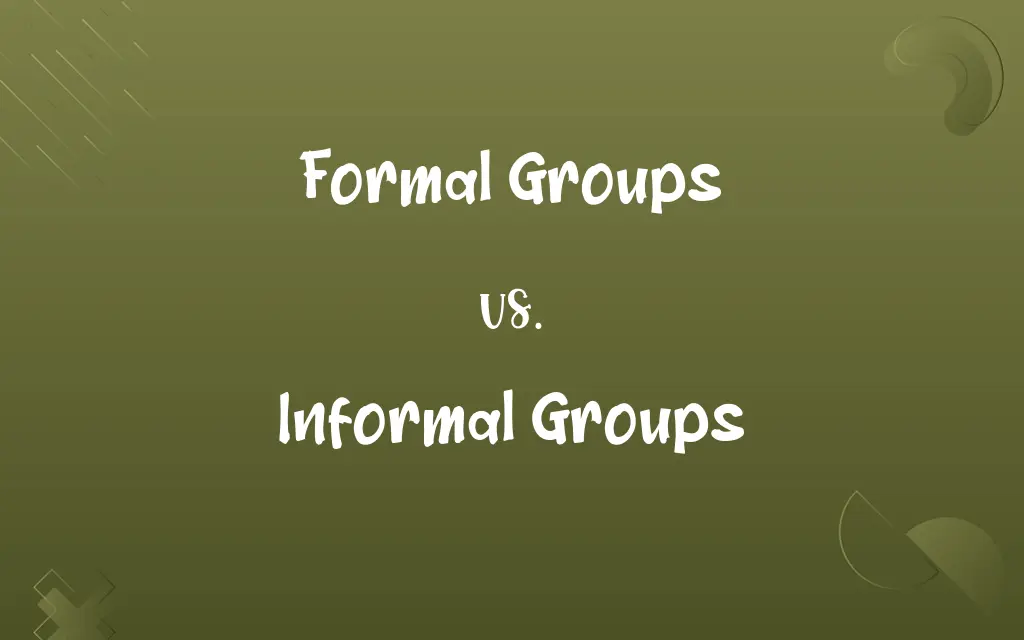 Formal Groups vs. Informal Groups
