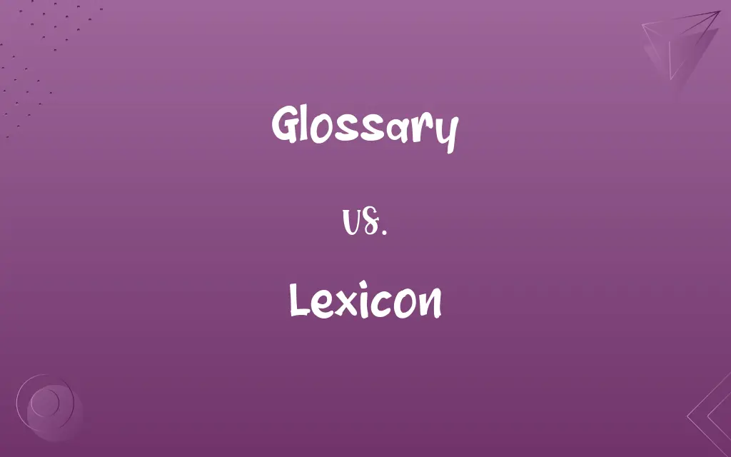 Glossary vs. Lexicon