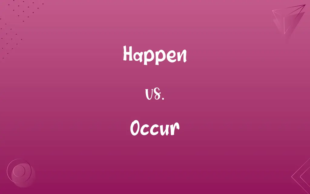 Happen vs. Occur