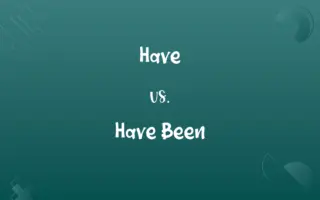 Have vs. Have Been