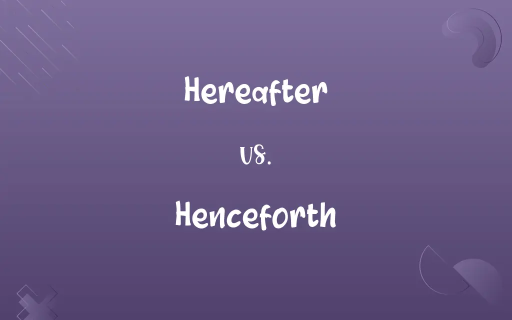 Hereafter vs. Henceforth