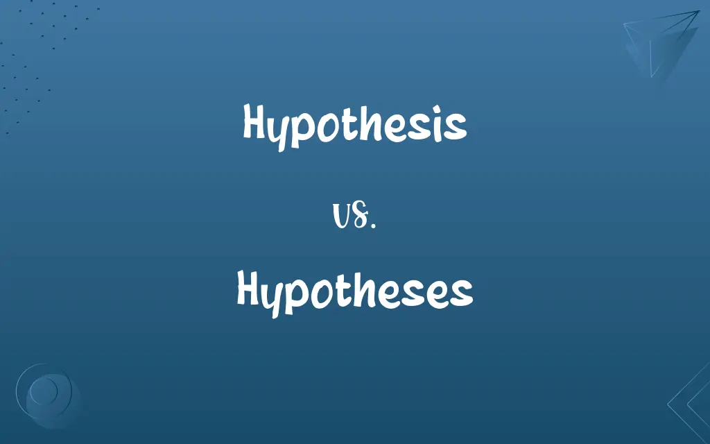 difference of hypothesis and hypotheses