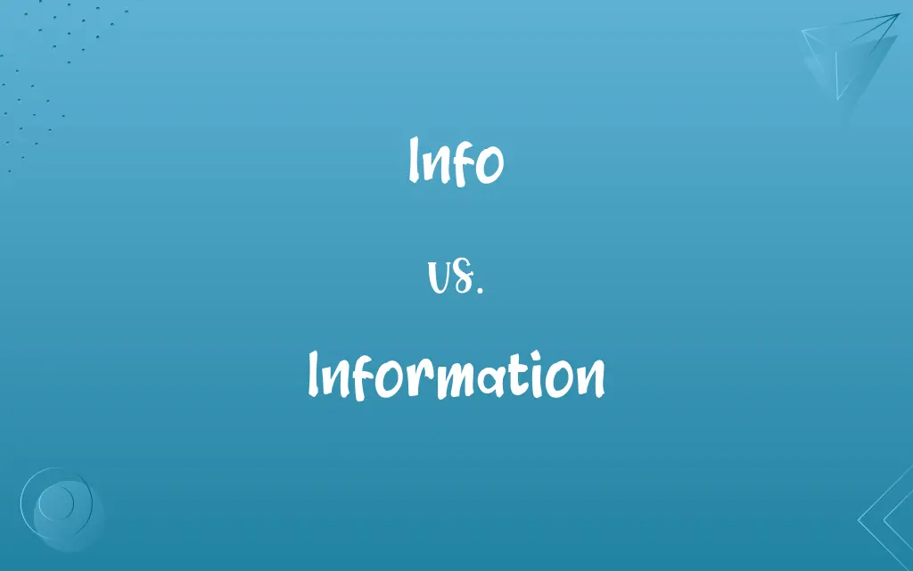 Info vs. Information