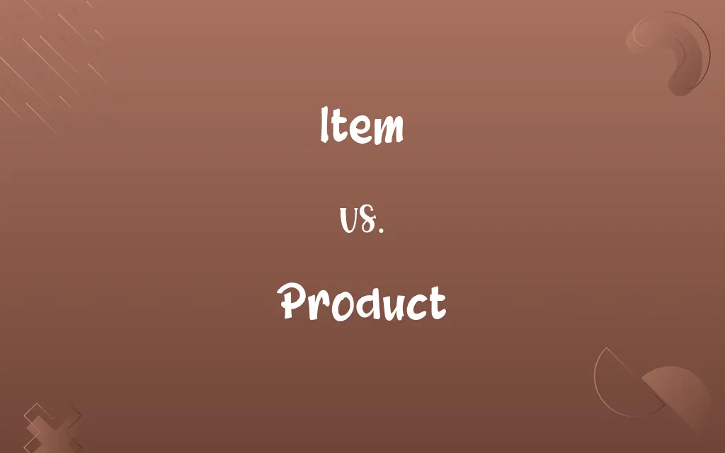 Item vs. Product