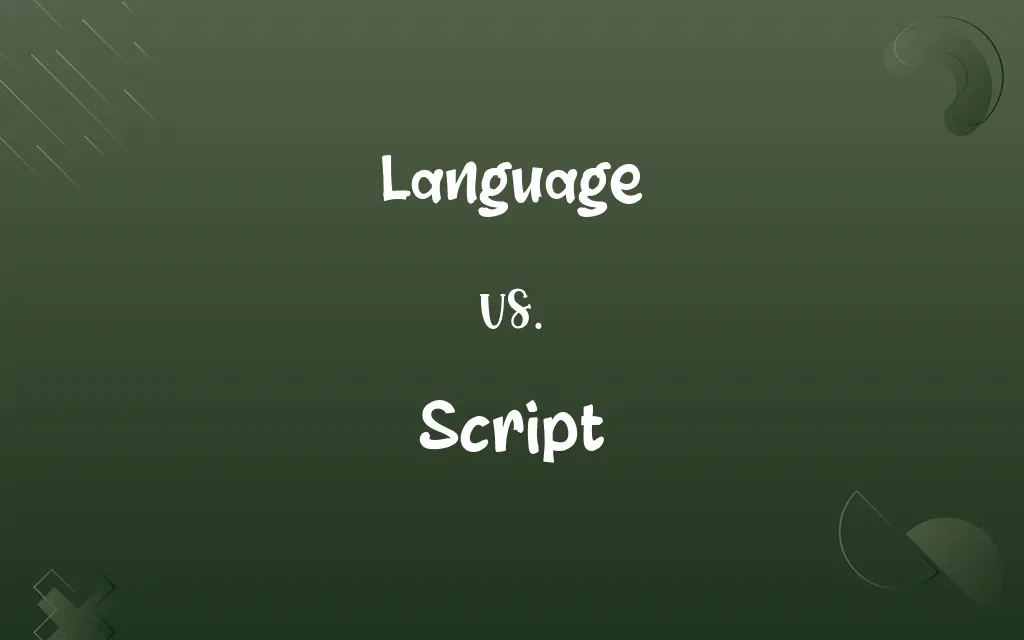 Language vs. Script