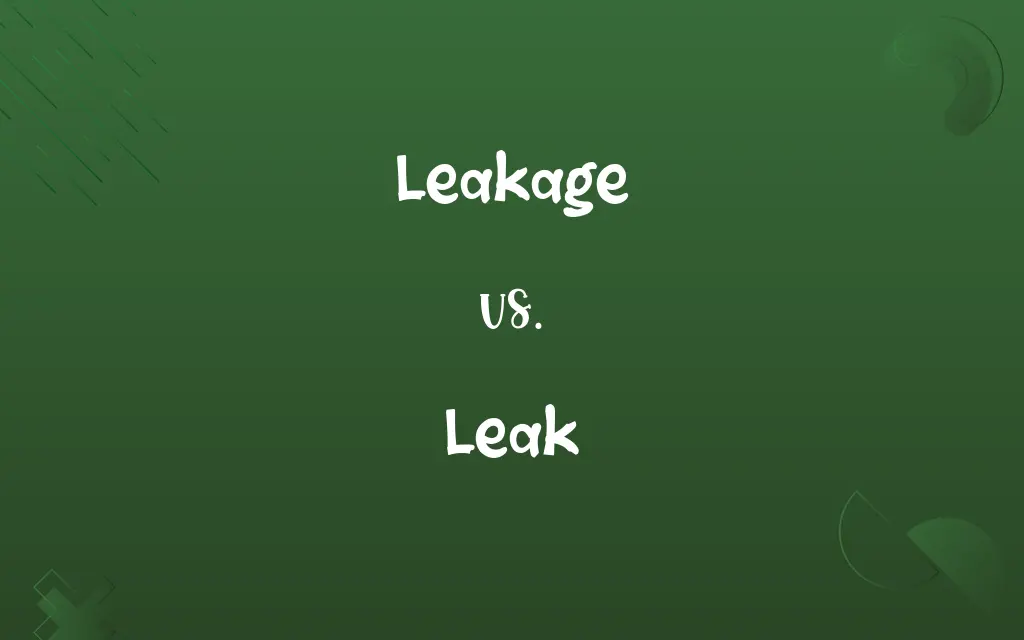 Leakage vs. Leak