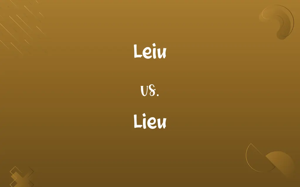 Leiu vs. Lieu