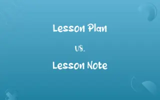 Lesson Plan vs. Lesson Note